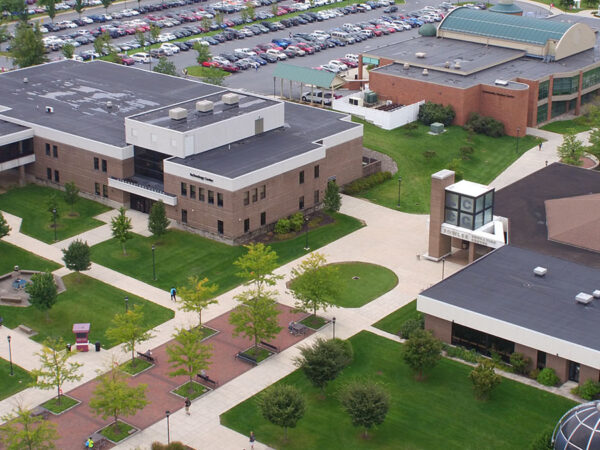 Aerial shot of main campus
