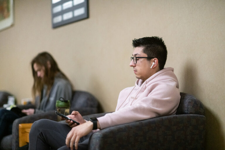 Student in Lounge