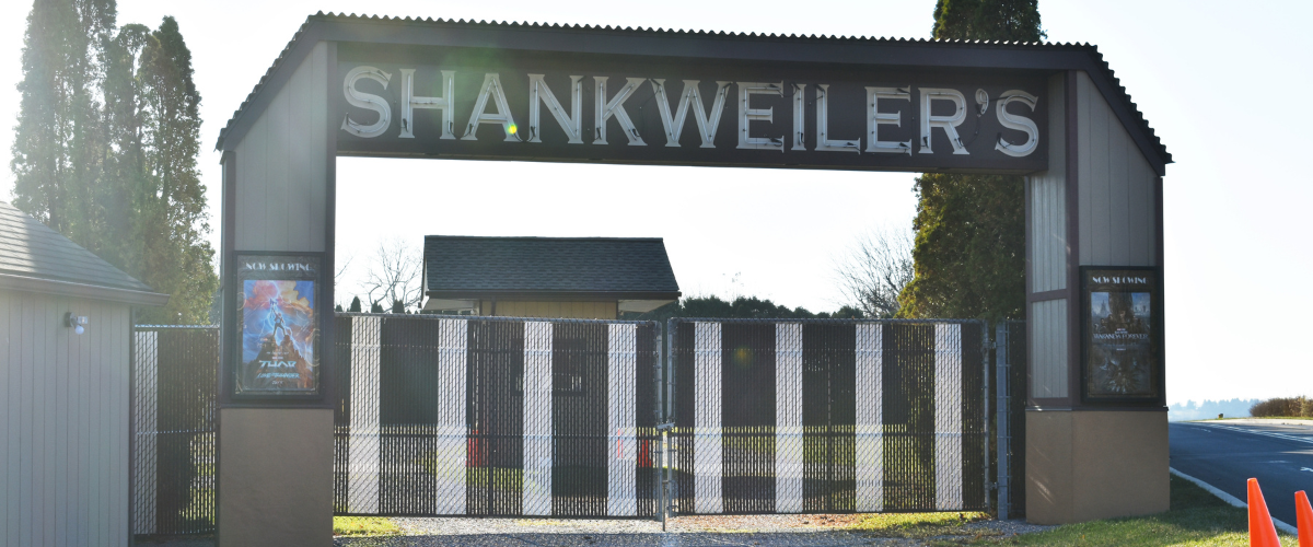 The entrance to Shankweilers Drive-in