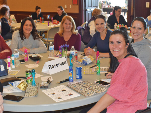 women playing bingo