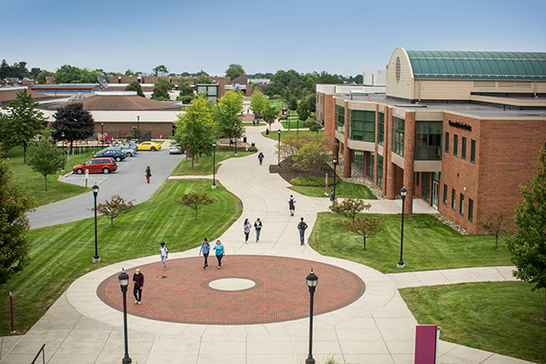 Aerial view of campus