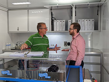 interior of mobile lab
