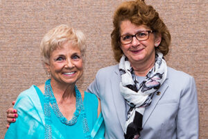 Joanne Gerkin poses with LCCC President Dr. Ann Bieber.